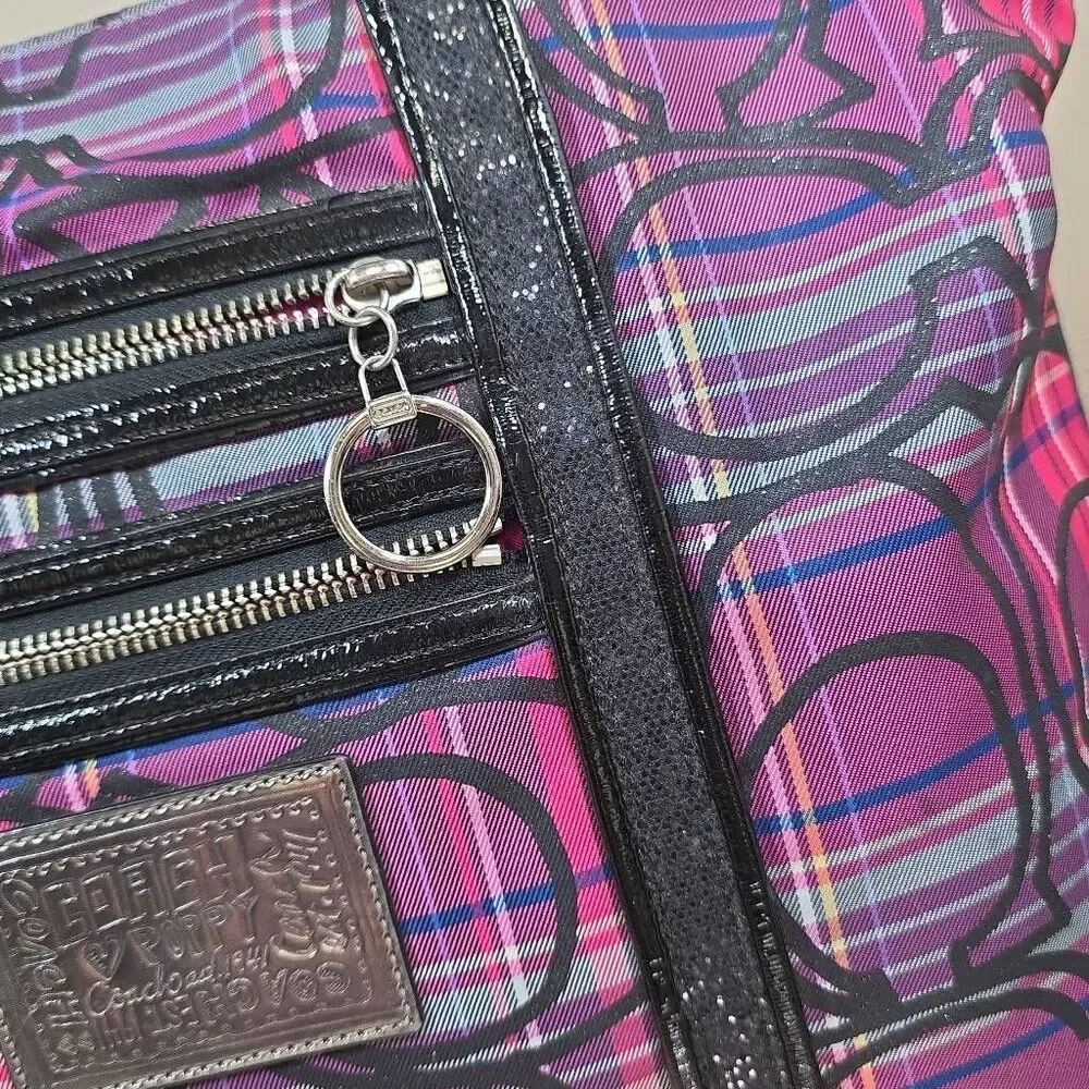 Coach Tartan Plaid Glam Tote